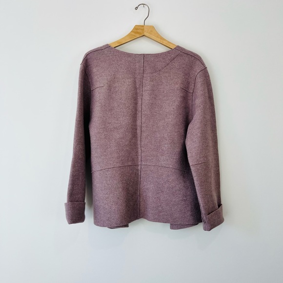 OSKA Lilac Purple Boiled Wool Cropped Oversized Lagenlook Jacket UK 18 - Picture 14 of 14